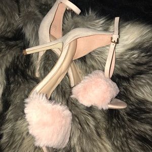 Aldo fluffy pink heels